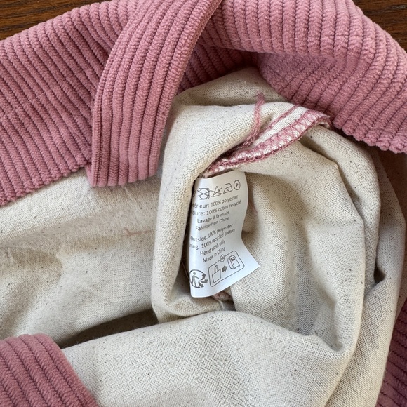 new Sézane tote bag super soft velvet corduroy pink rosewood limited edition - Picture 4 of 5